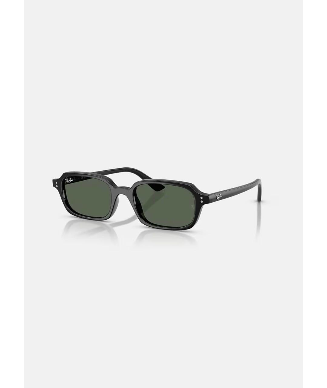 RAY BAN Черные пластиковые солнцезащитные очки, фото 8