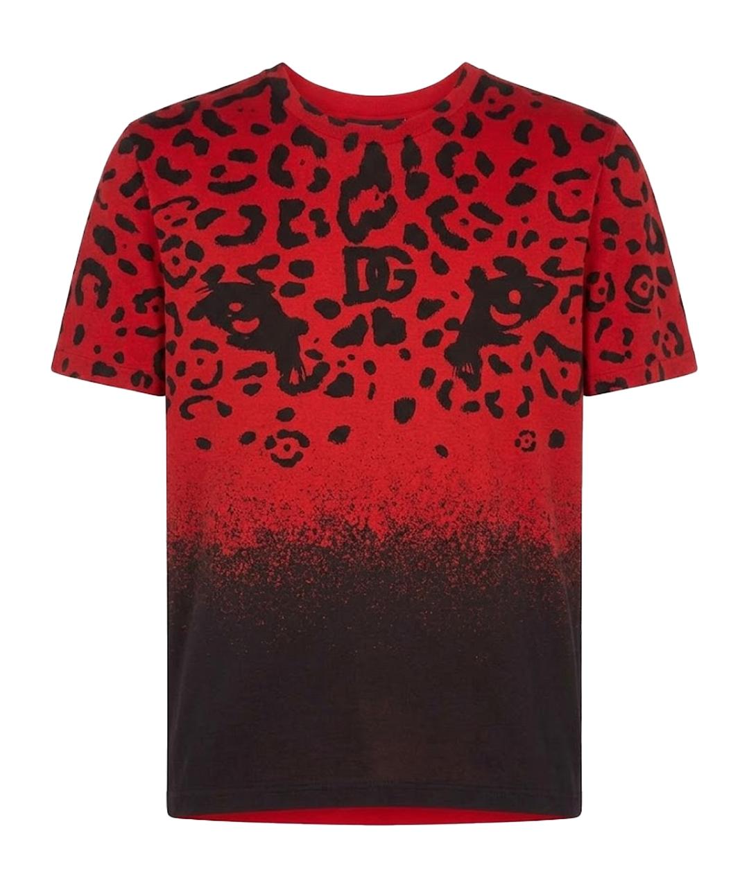 DOLCE&GABBANA Красная хлопковая футболка, фото 1