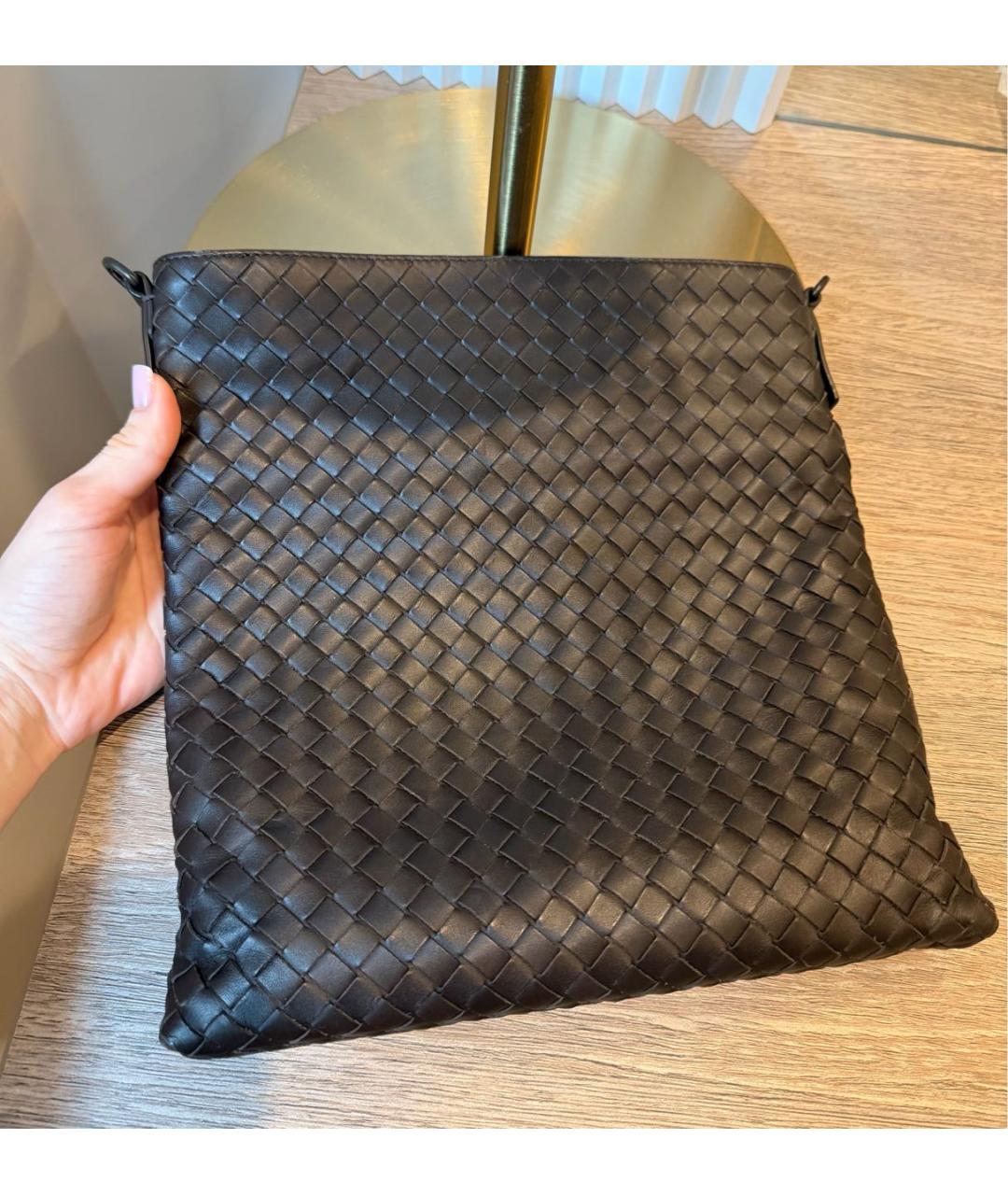 BOTTEGA VENETA Коричневая кожаная сумка на плечо, фото 5