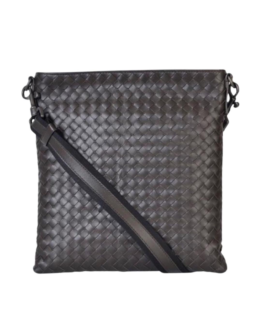 BOTTEGA VENETA Коричневая кожаная сумка на плечо, фото 1