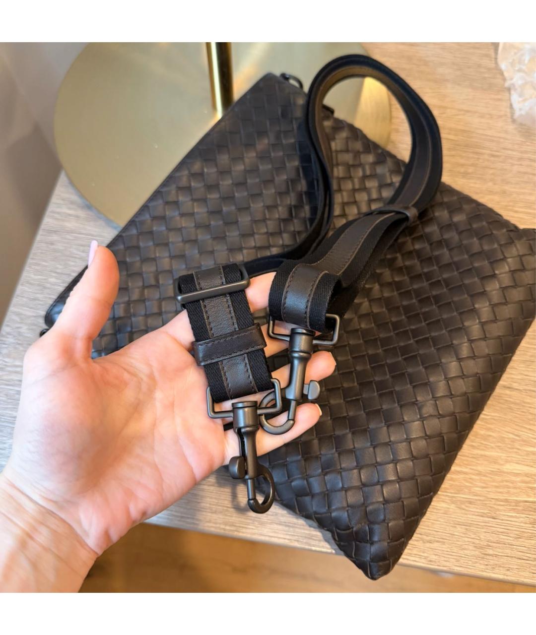 BOTTEGA VENETA Коричневая кожаная сумка на плечо, фото 4