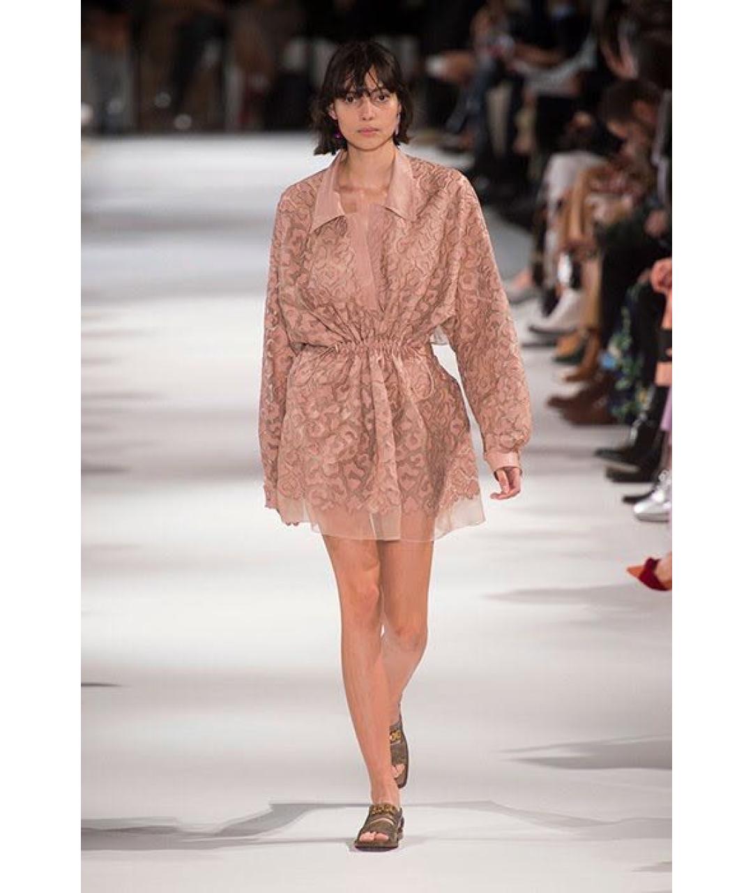 STELLA MCCARTNEY Розовое полиэстеровое повседневное платье, фото 2