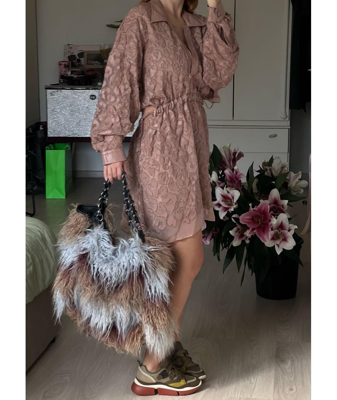 STELLA MCCARTNEY Розовое полиэстеровое повседневное платье, фото 6