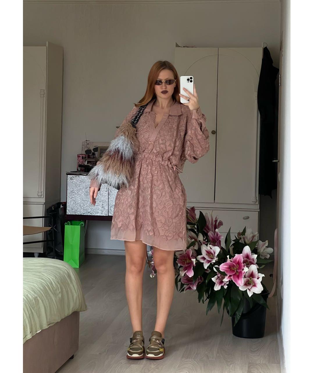 STELLA MCCARTNEY Розовое полиэстеровое повседневное платье, фото 7