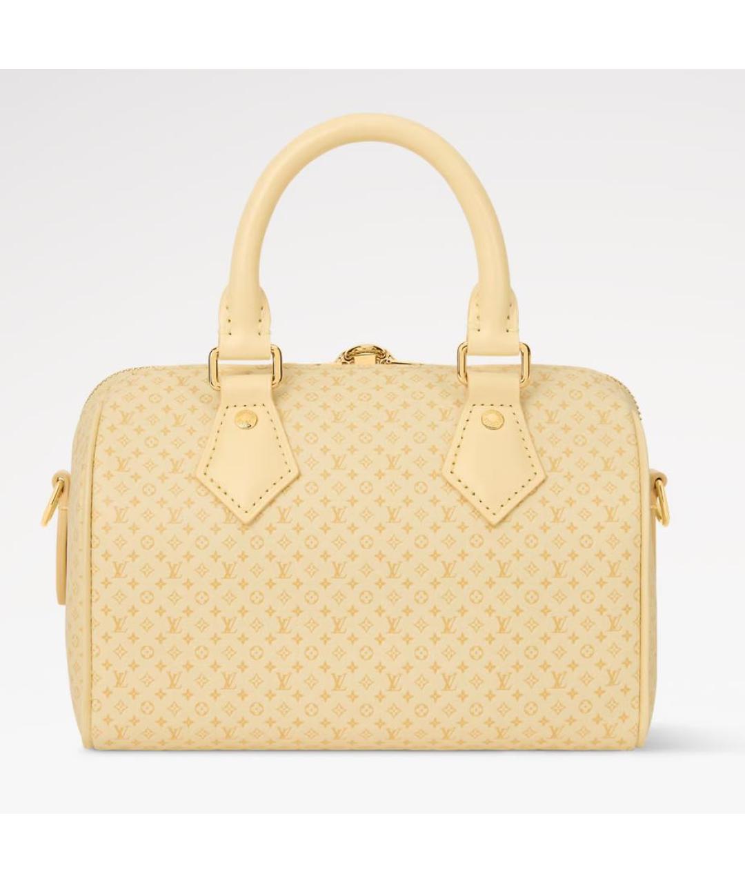 LOUIS VUITTON Желтая кожаная сумка тоут, фото 3