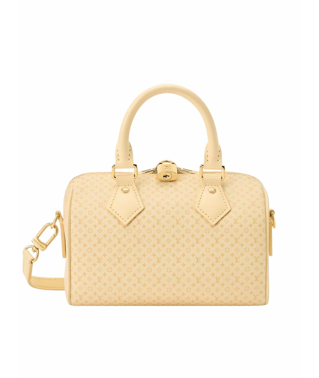 LOUIS VUITTON Желтая кожаная сумка тоут, фото 1