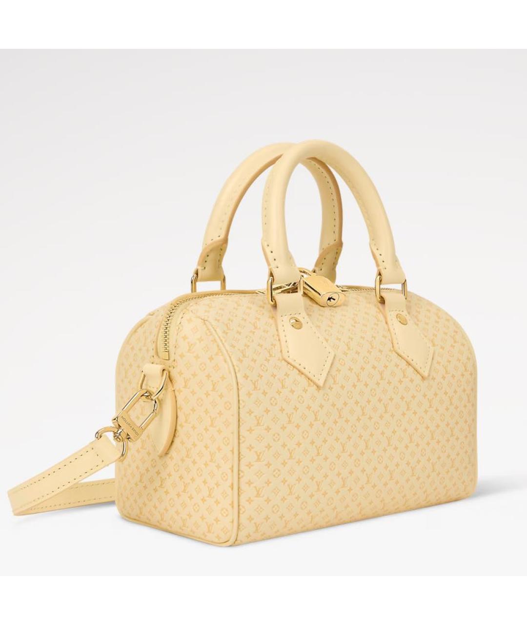 LOUIS VUITTON Желтая кожаная сумка тоут, фото 2
