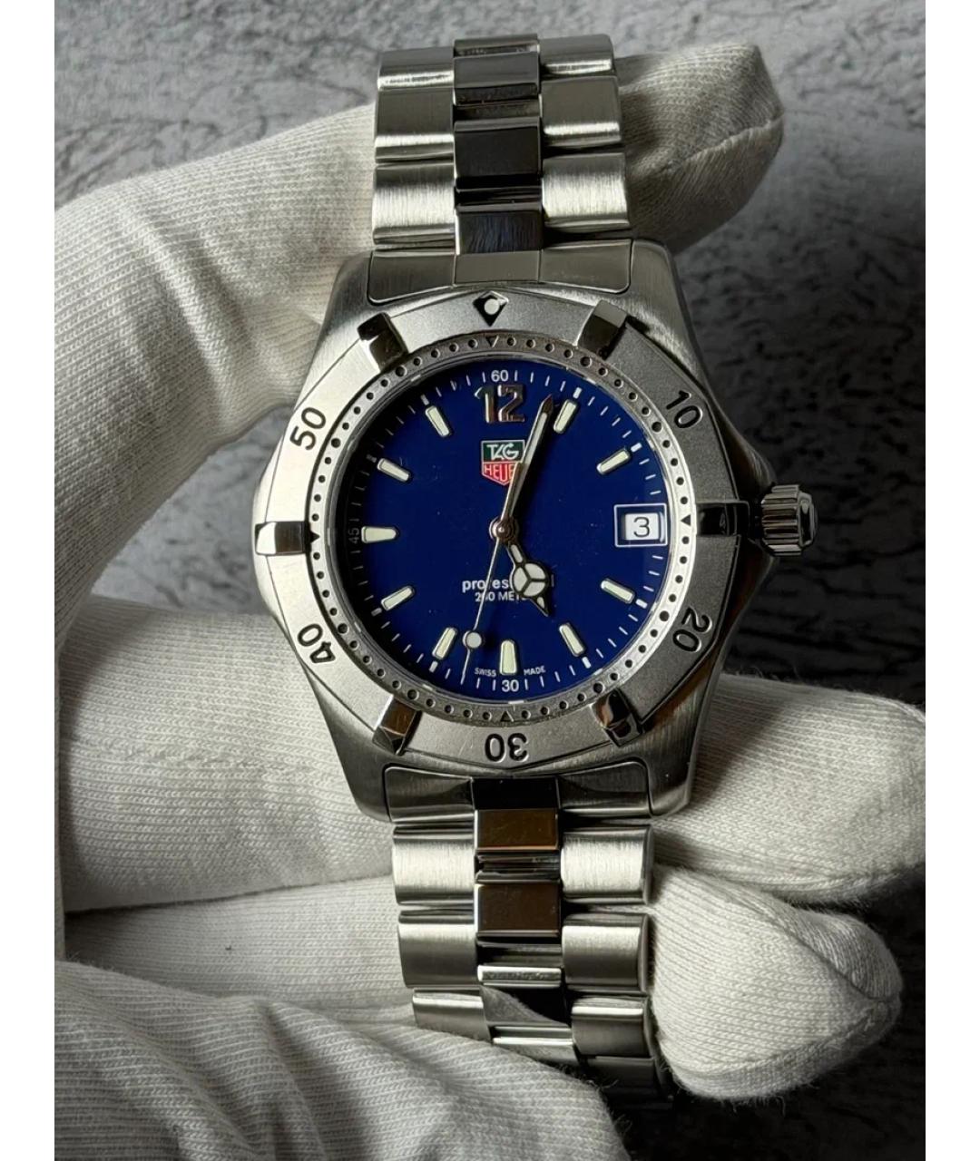 TAG HEUER Синие металлические часы, фото 2