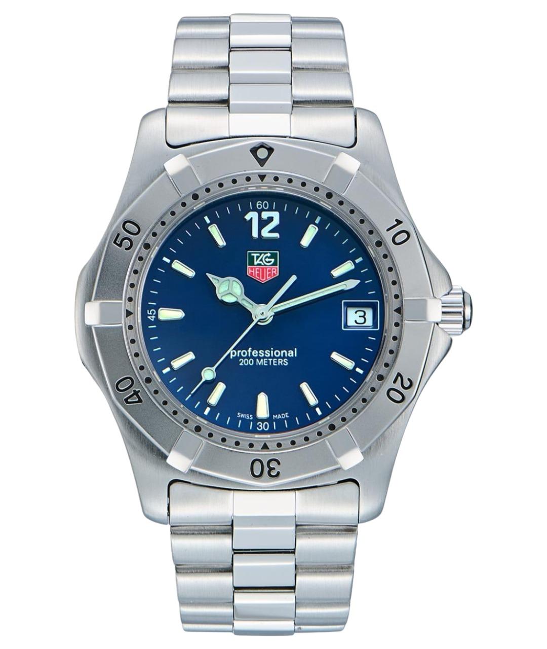 TAG HEUER Синие металлические часы, фото 1