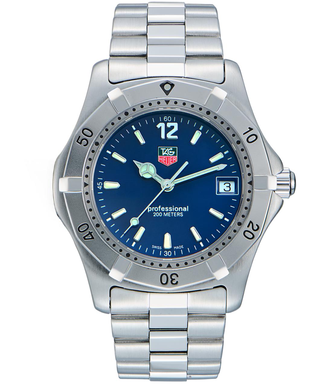 TAG HEUER Синие металлические часы, фото 8