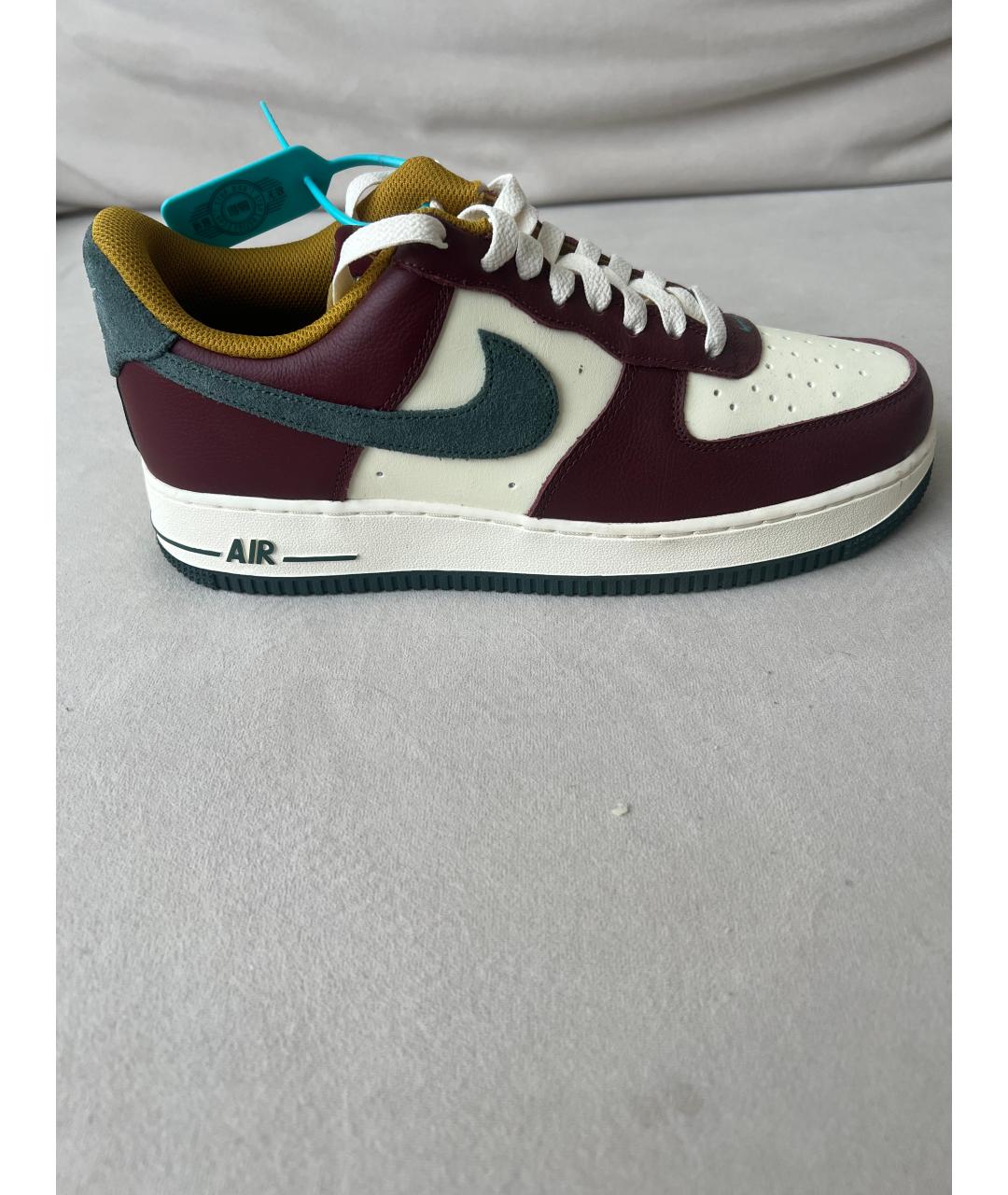 NIKE Коричневые кожаные низкие кроссовки / кеды, фото 7