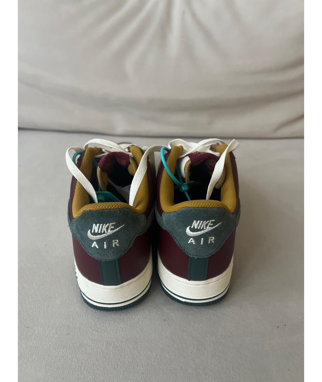 NIKE Коричневые кожаные низкие кроссовки / кеды, фото 4