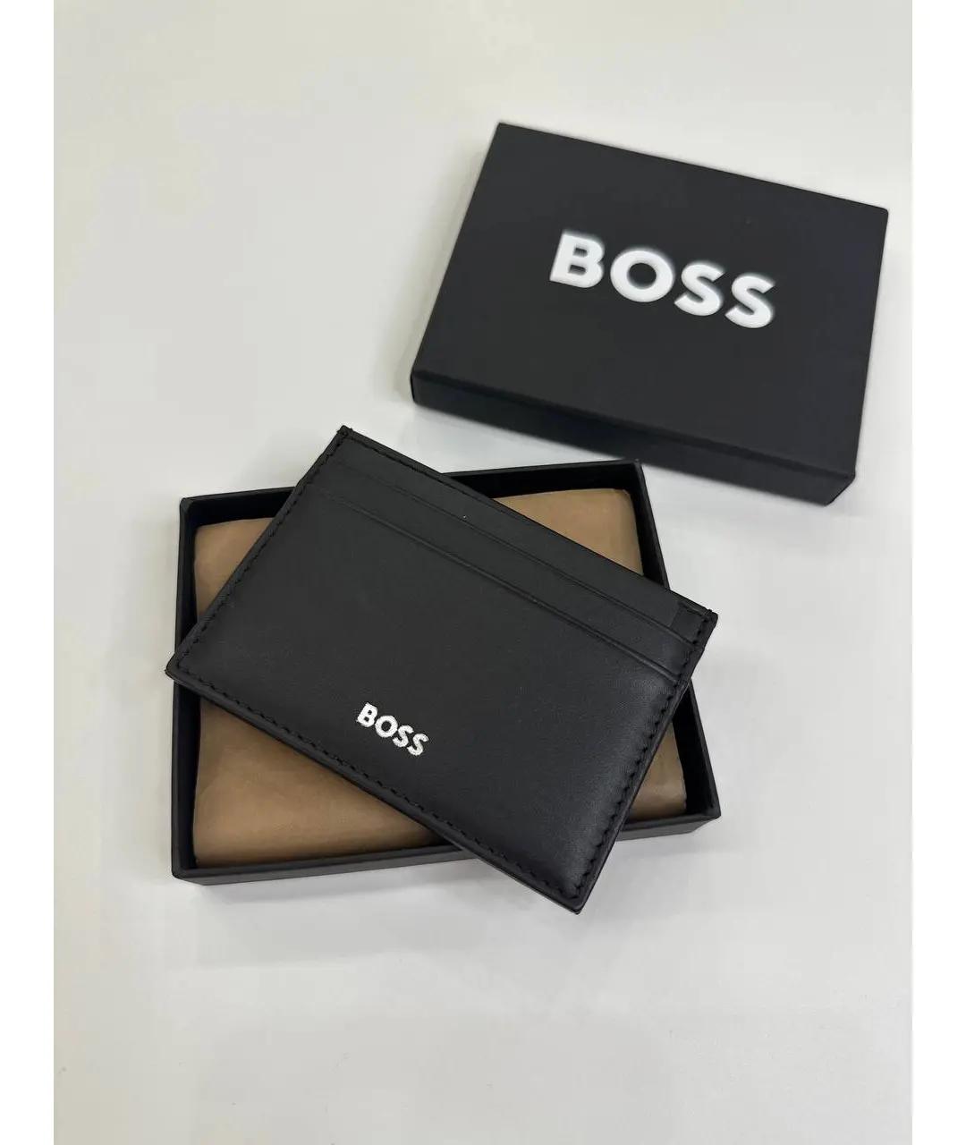 HUGO BOSS Коричневый кожаный кардхолдер, фото 4