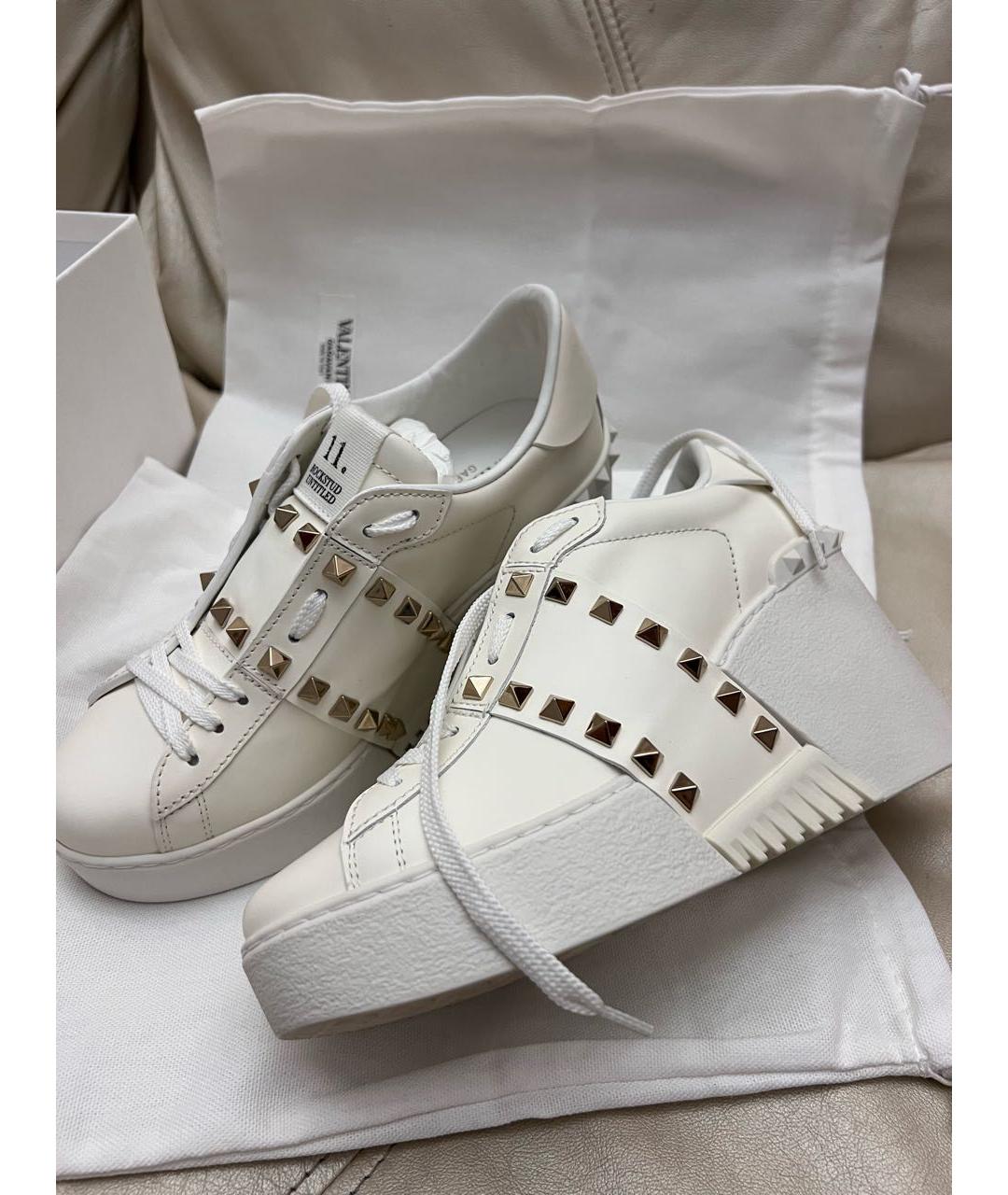 VALENTINO Белые кожаные кроссовки, фото 5