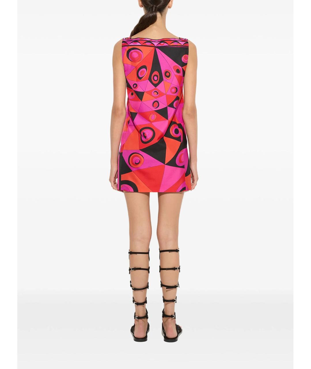 PUCCI Фуксия шелковое коктейльное платье, фото 5