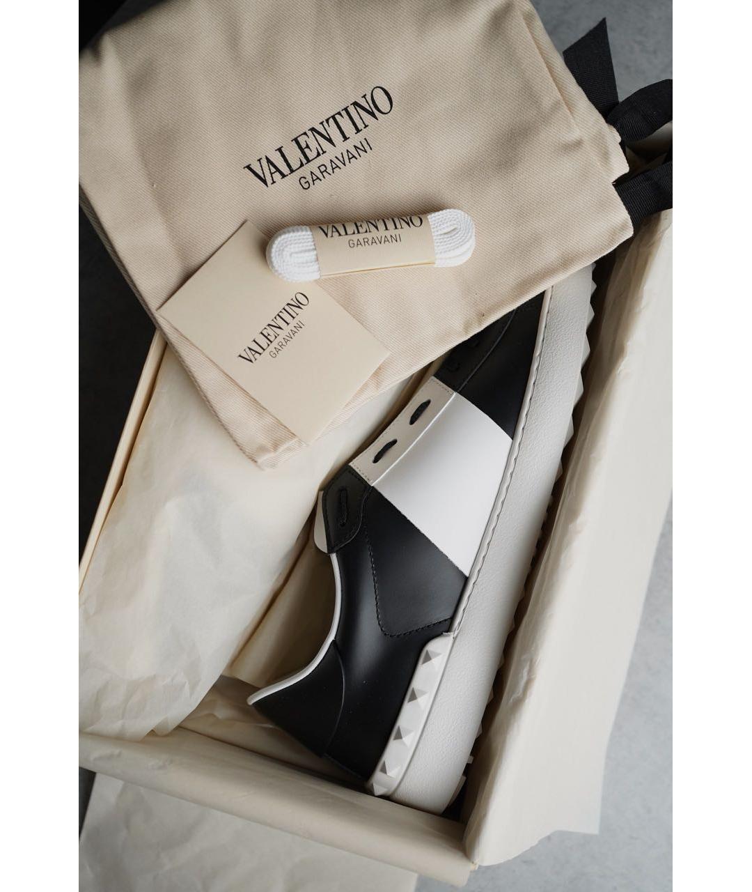 VALENTINO Черные кожаные кеды, фото 8