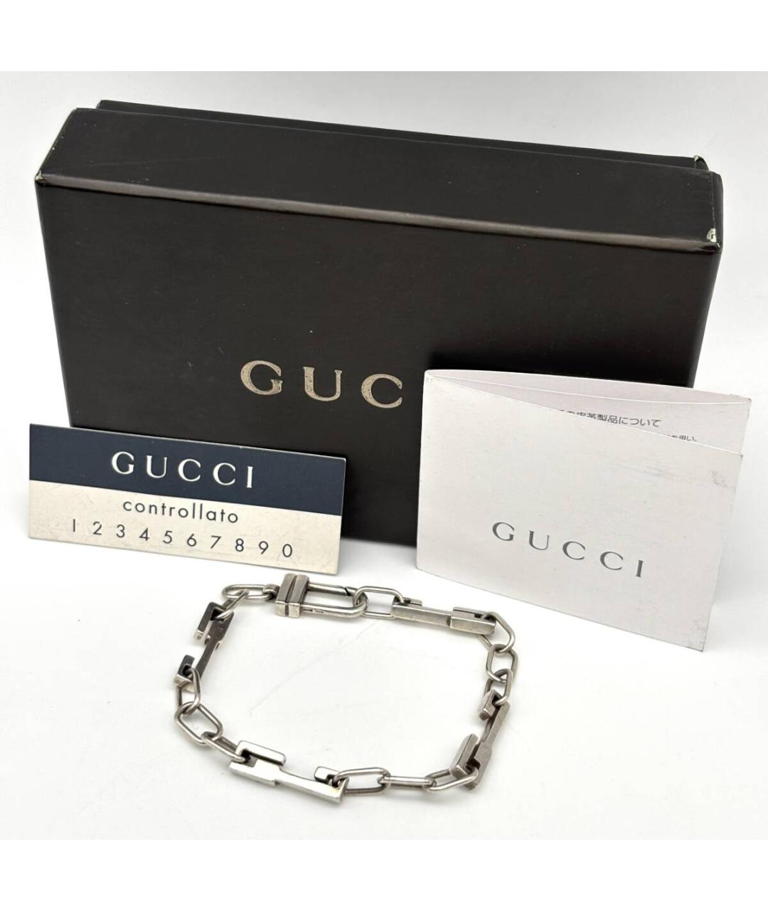 GUCCI Серебряный серебряный браслет, фото 8