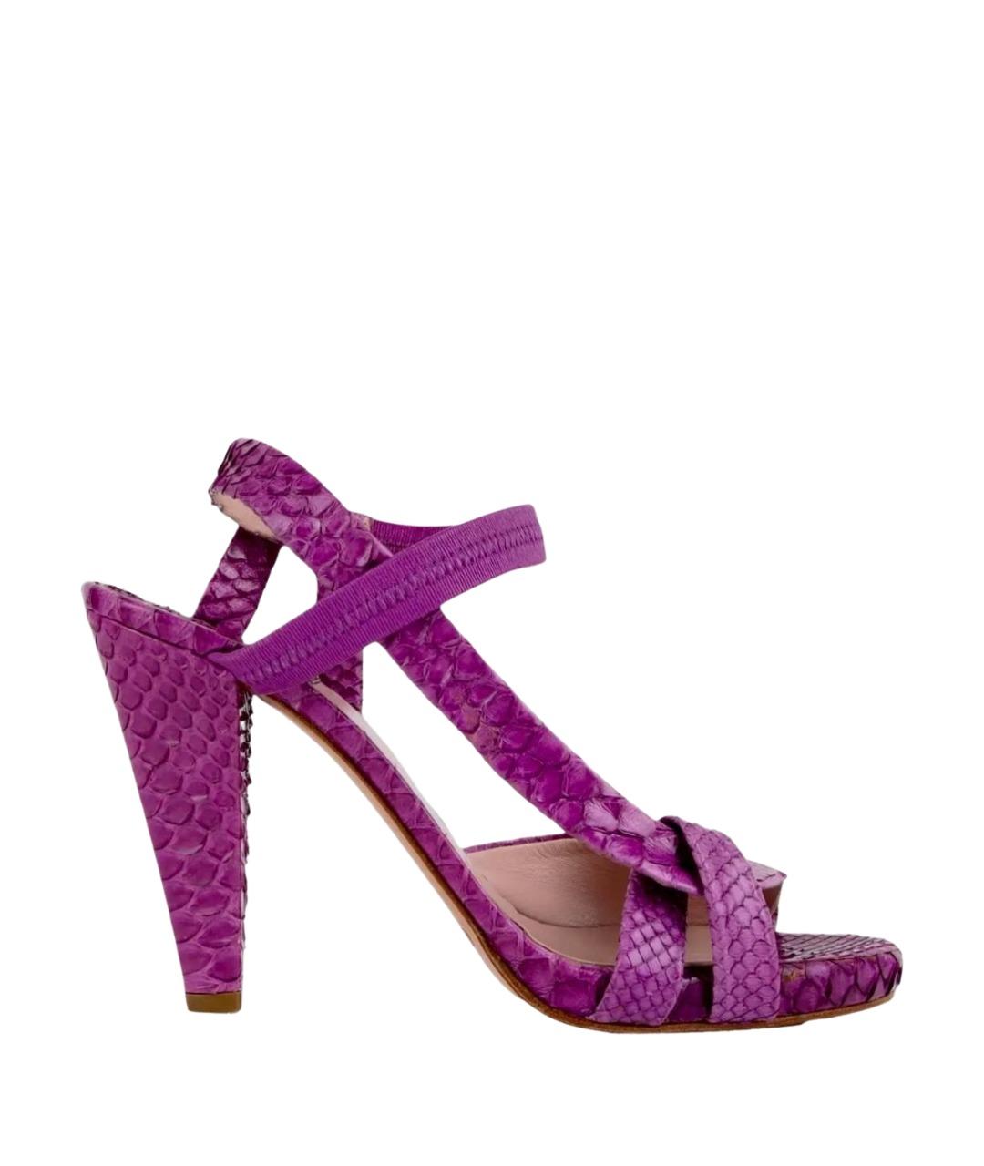CHLOE Фуксия босоножки из экзотической кожи, фото 1