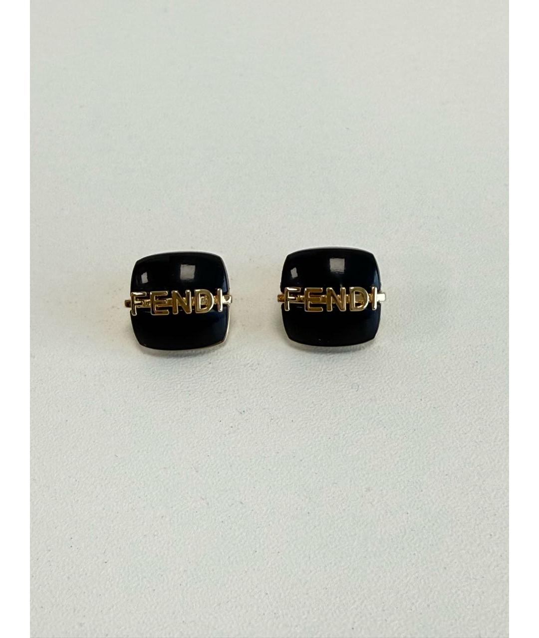 FENDI Черные серьги, фото 7