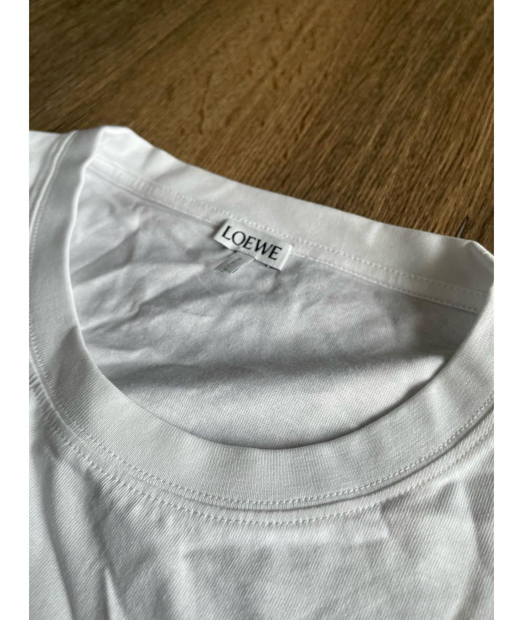 LOEWE Белая хлопковая футболка, фото 3