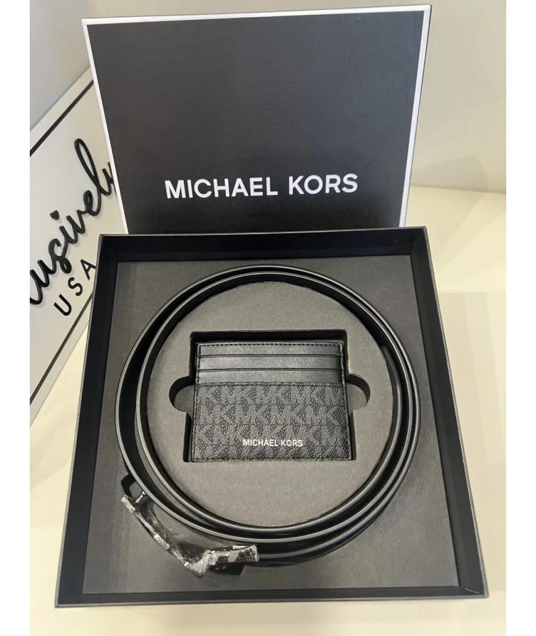 MICHAEL KORS Черный ремень, фото 2