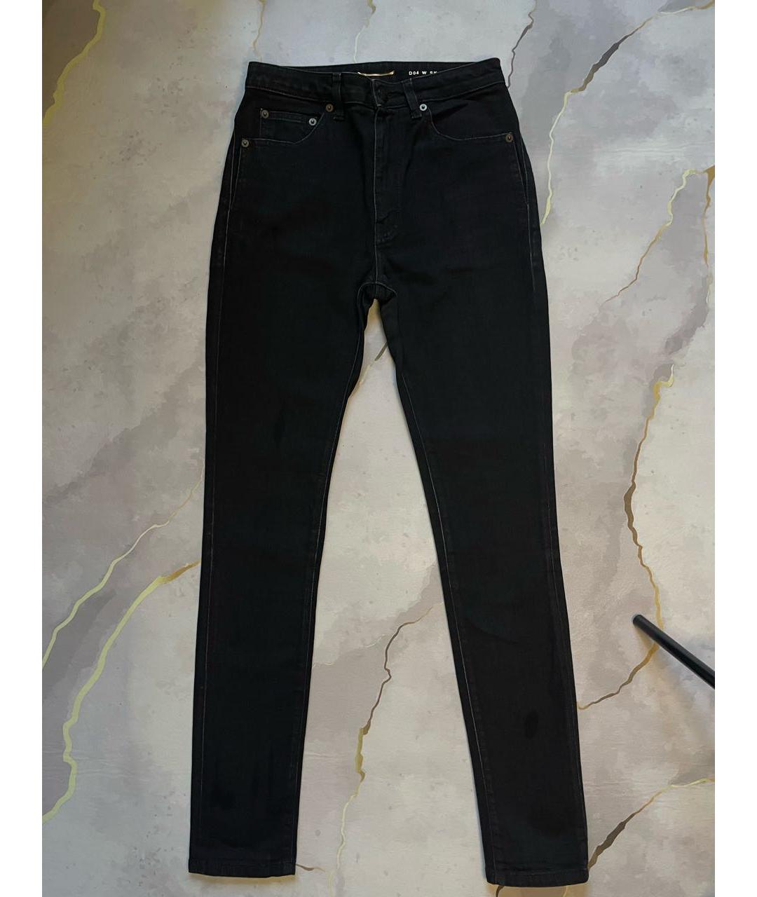SAINT LAURENT Черные хлопковые джинсы слим, фото 6
