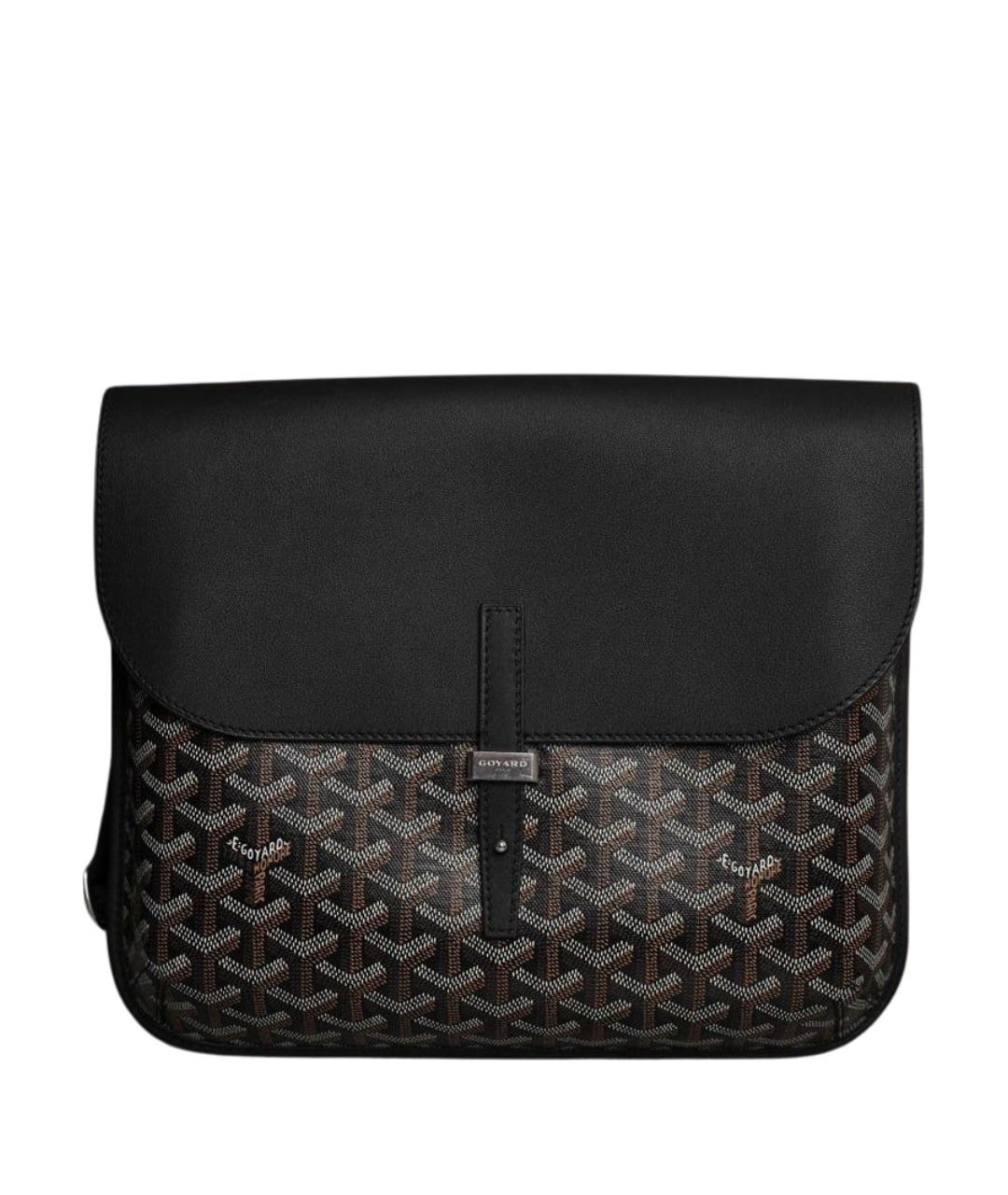 GOYARD Черная кожаная сумка на плечо, фото 1