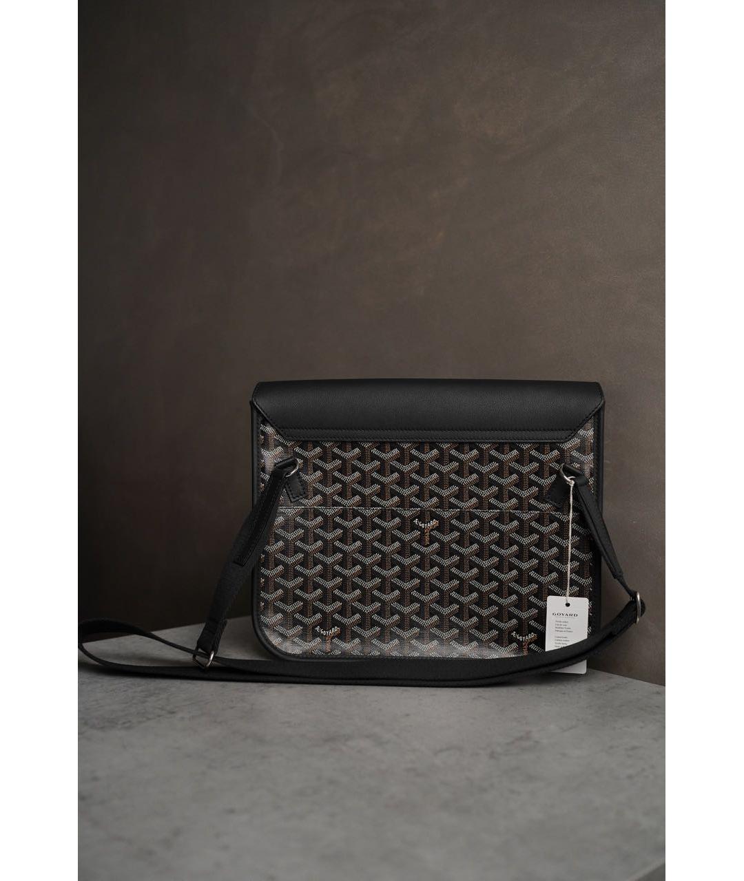 GOYARD Черная кожаная сумка на плечо, фото 3