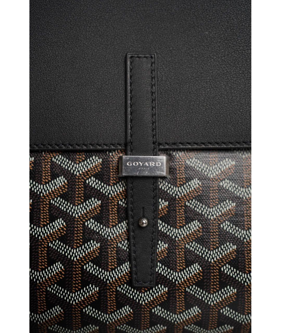 GOYARD Черная кожаная сумка на плечо, фото 6