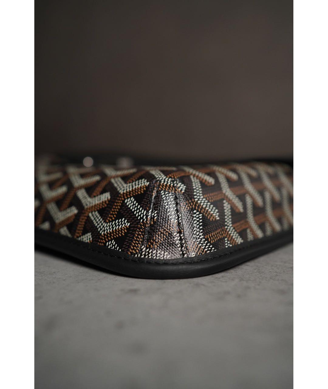 GOYARD Черная кожаная сумка на плечо, фото 7
