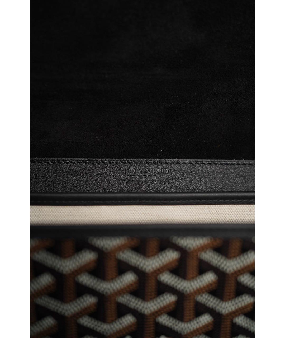 GOYARD Черная кожаная сумка на плечо, фото 4