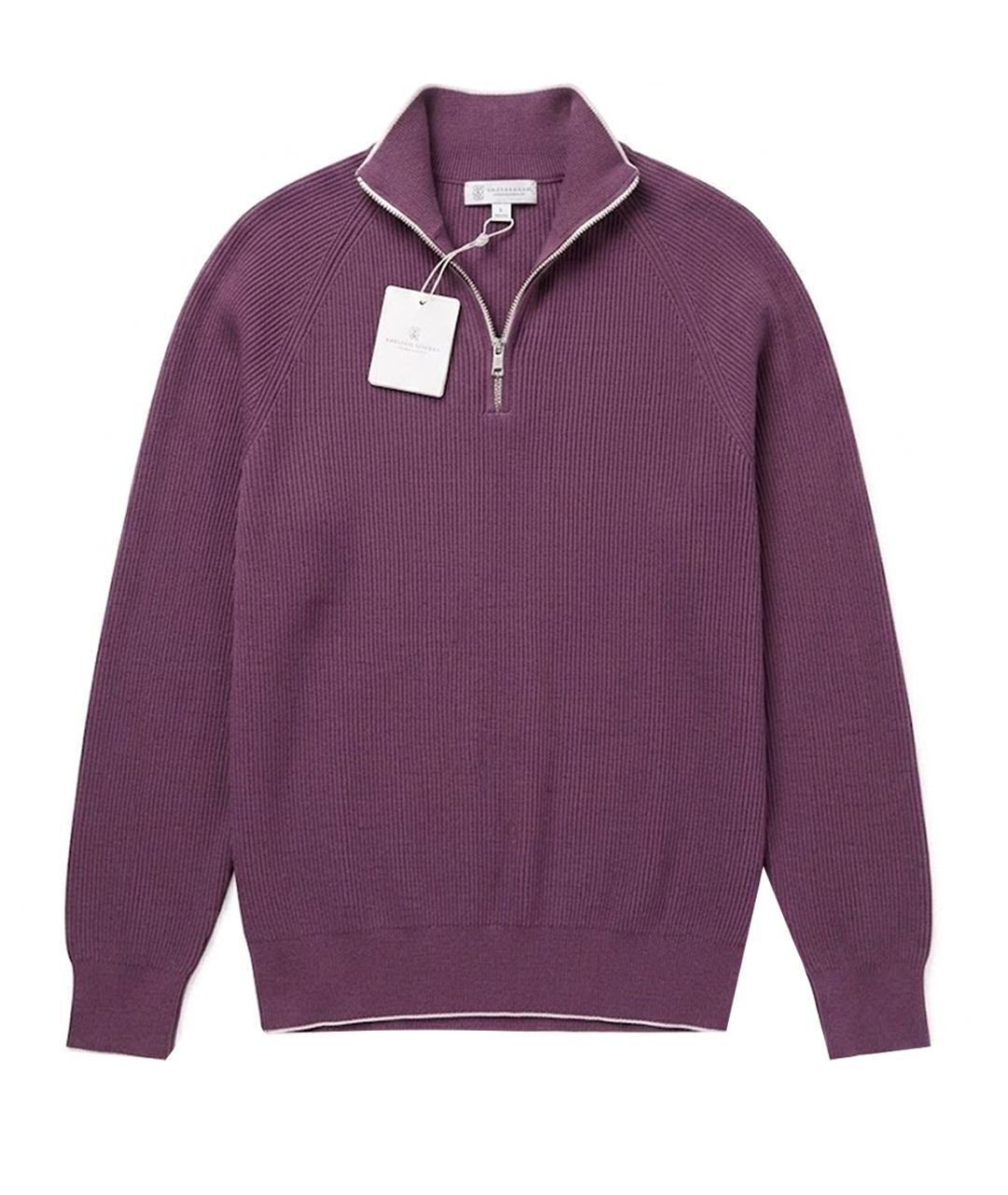 BRUNELLO CUCINELLI Фиолетовый шерстяной джемпер / свитер, фото 1