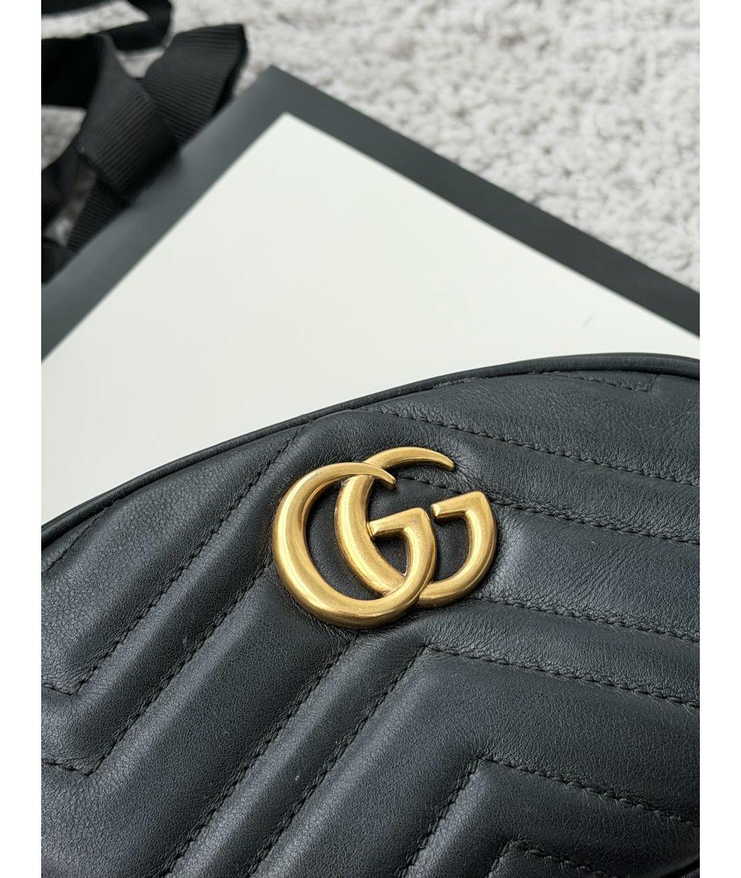 GUCCI Черная кожаная поясная сумка, фото 5