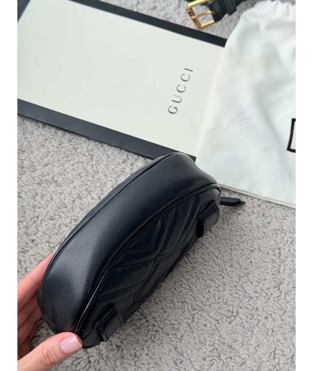 GUCCI Черная кожаная поясная сумка, фото 7