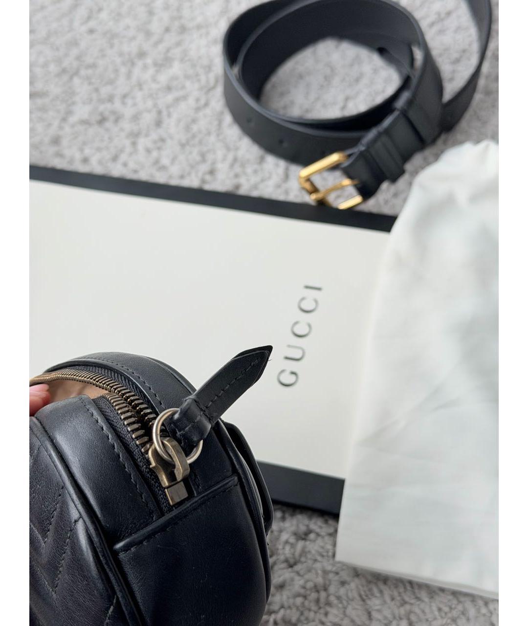 GUCCI Черная кожаная поясная сумка, фото 8