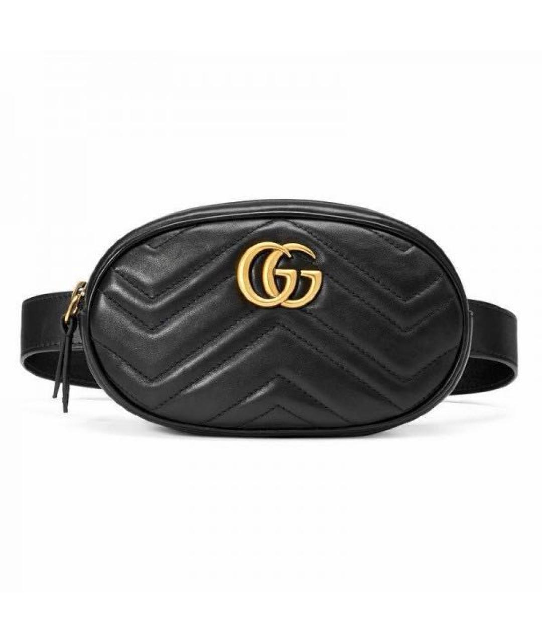 GUCCI Черная кожаная поясная сумка, фото 9