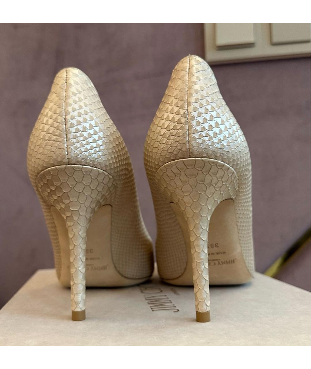 JIMMY CHOO Бежевые кожаные туфли, фото 3