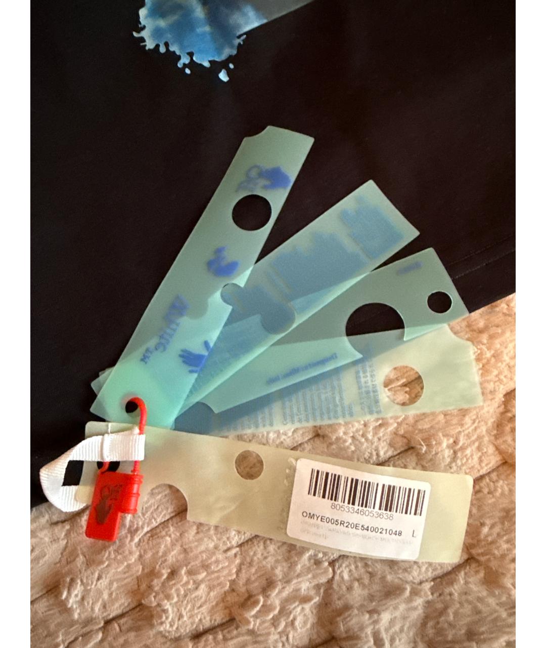 OFF-WHITE Черная хлопковая футболка, фото 3