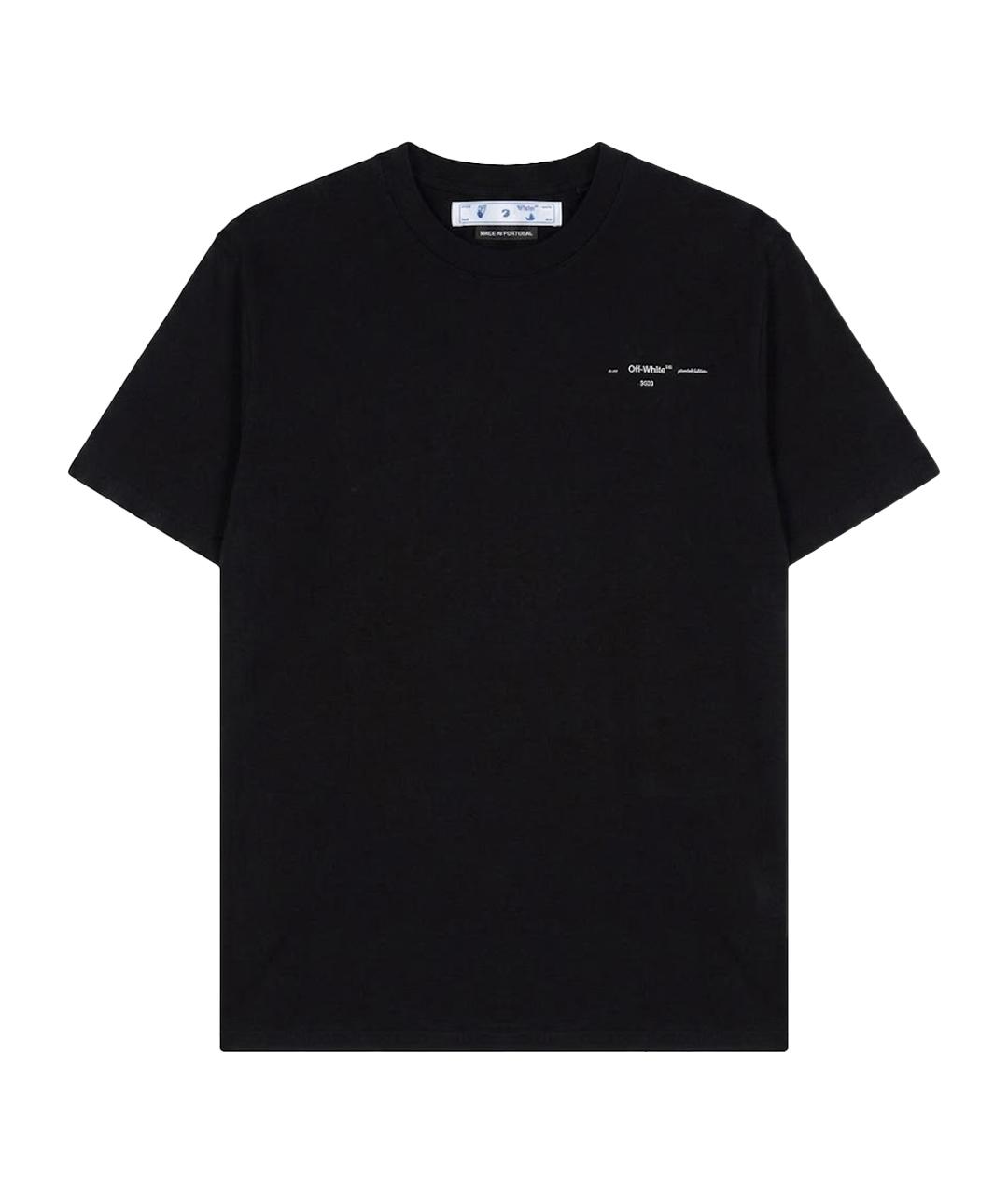 OFF-WHITE Черная хлопковая футболка, фото 1
