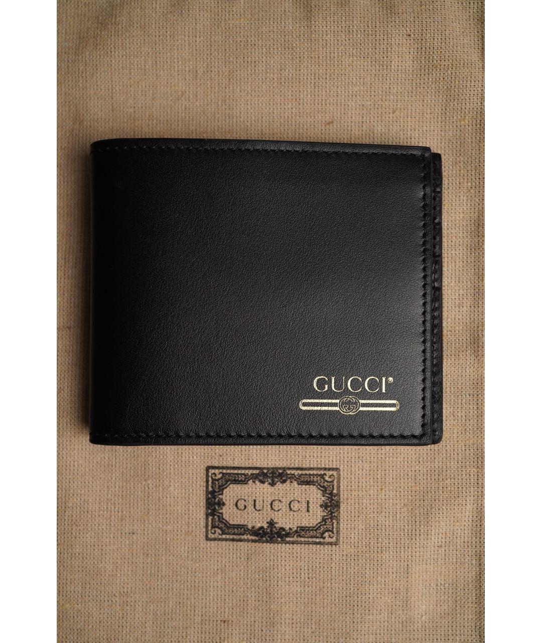 GUCCI Черный кожаный кошелек, фото 8