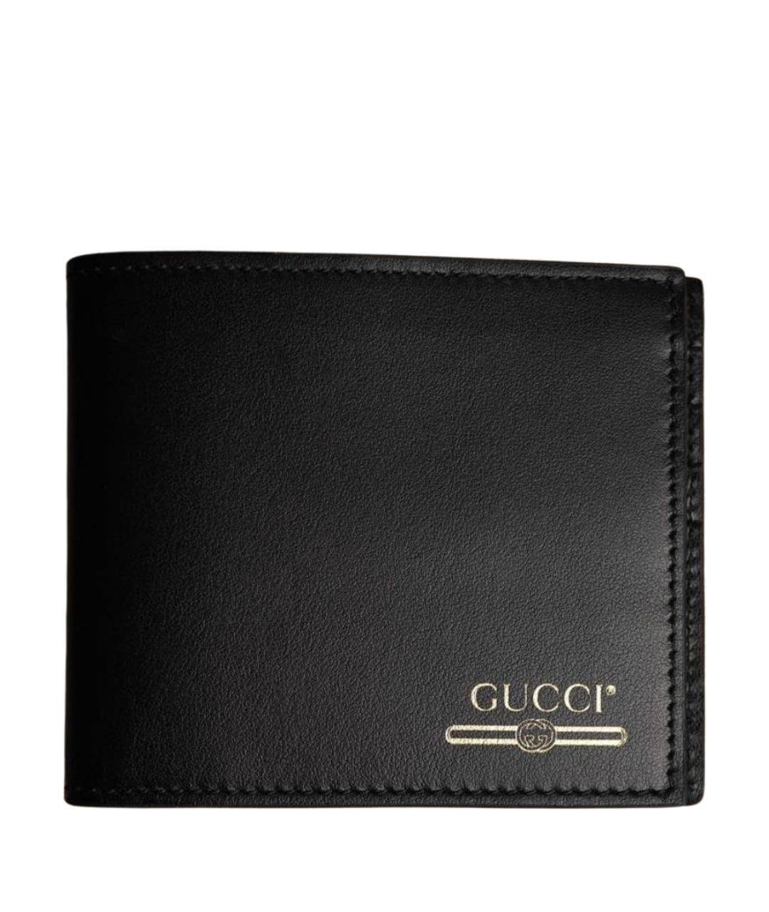 GUCCI Черный кожаный кошелек, фото 1