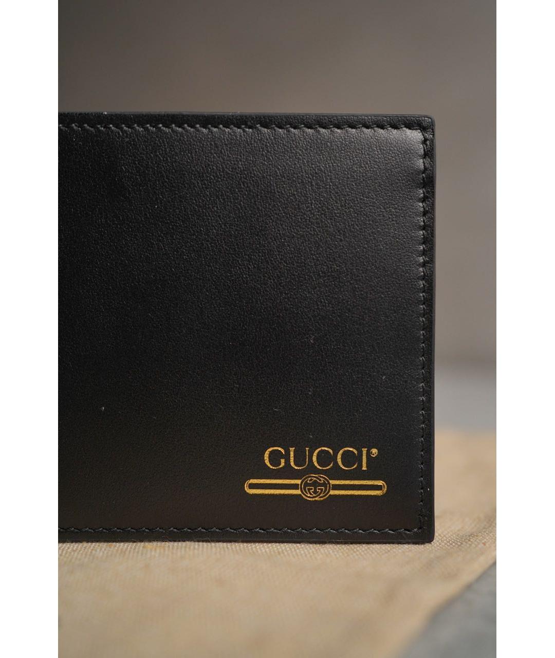 GUCCI Черный кожаный кошелек, фото 6