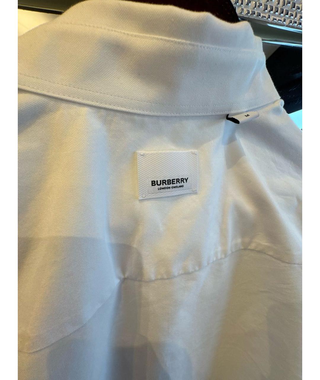 BURBERRY Белая хлопковая кэжуал рубашка, фото 3