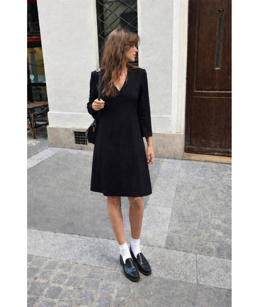BURBERRY Черное повседневное платье, фото 2