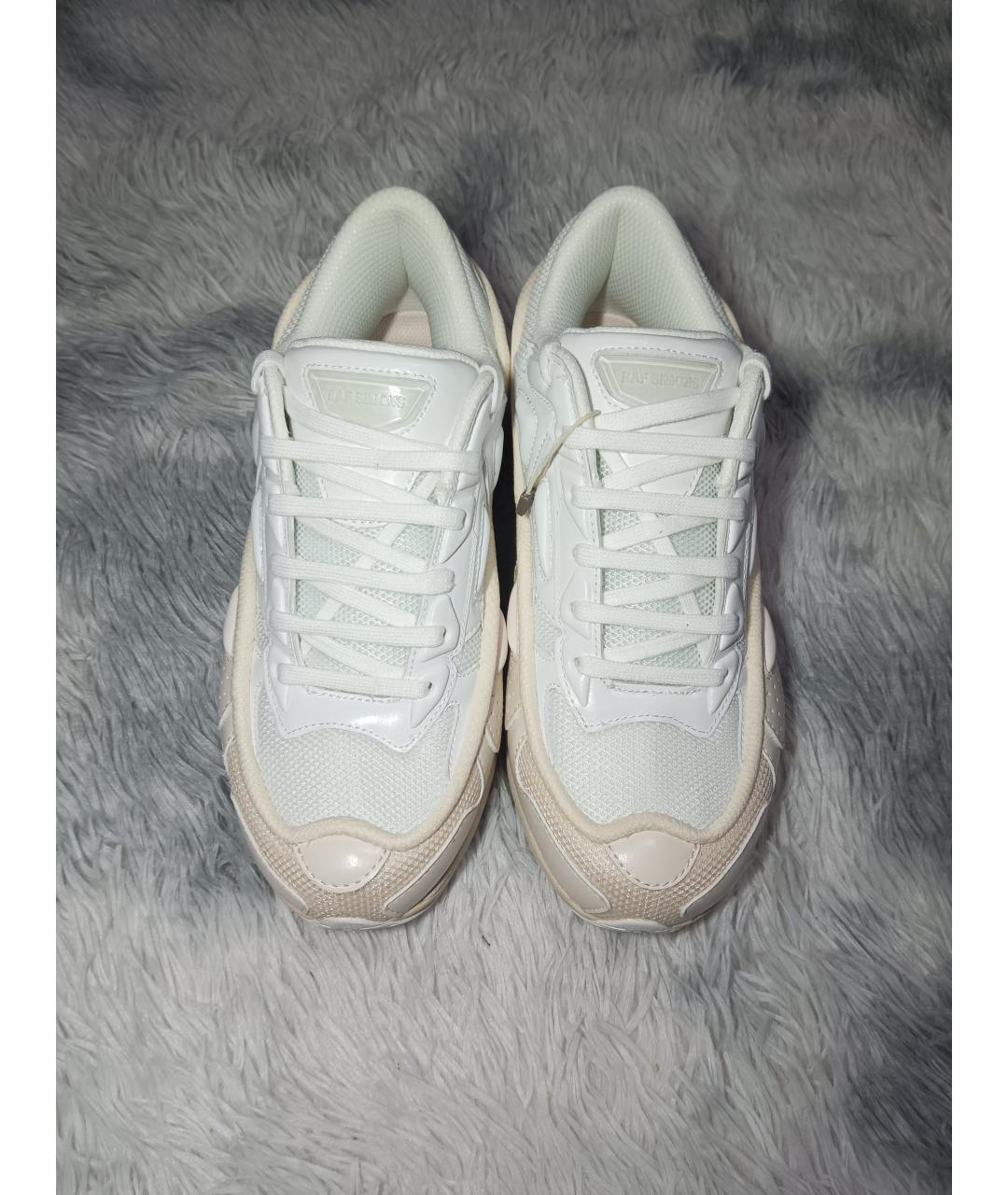 RAF SIMONS Бежевые кожаные низкие кроссовки / кеды, фото 2