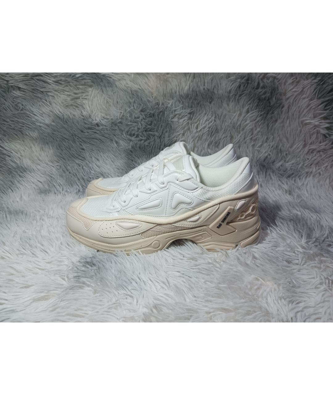 RAF SIMONS Бежевые кожаные низкие кроссовки / кеды, фото 6