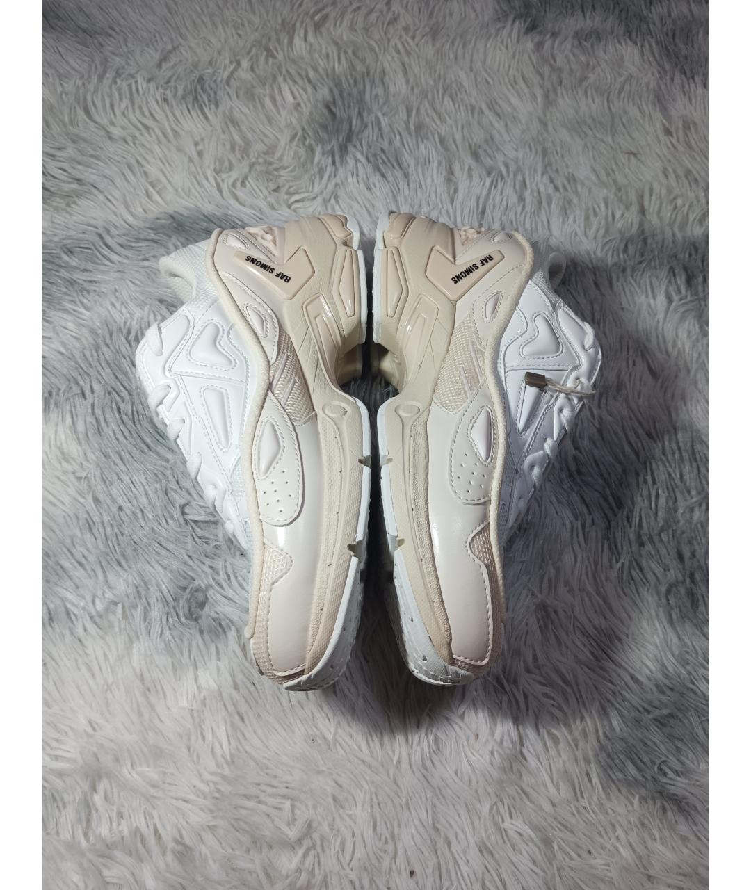 RAF SIMONS Бежевые кожаные низкие кроссовки / кеды, фото 3