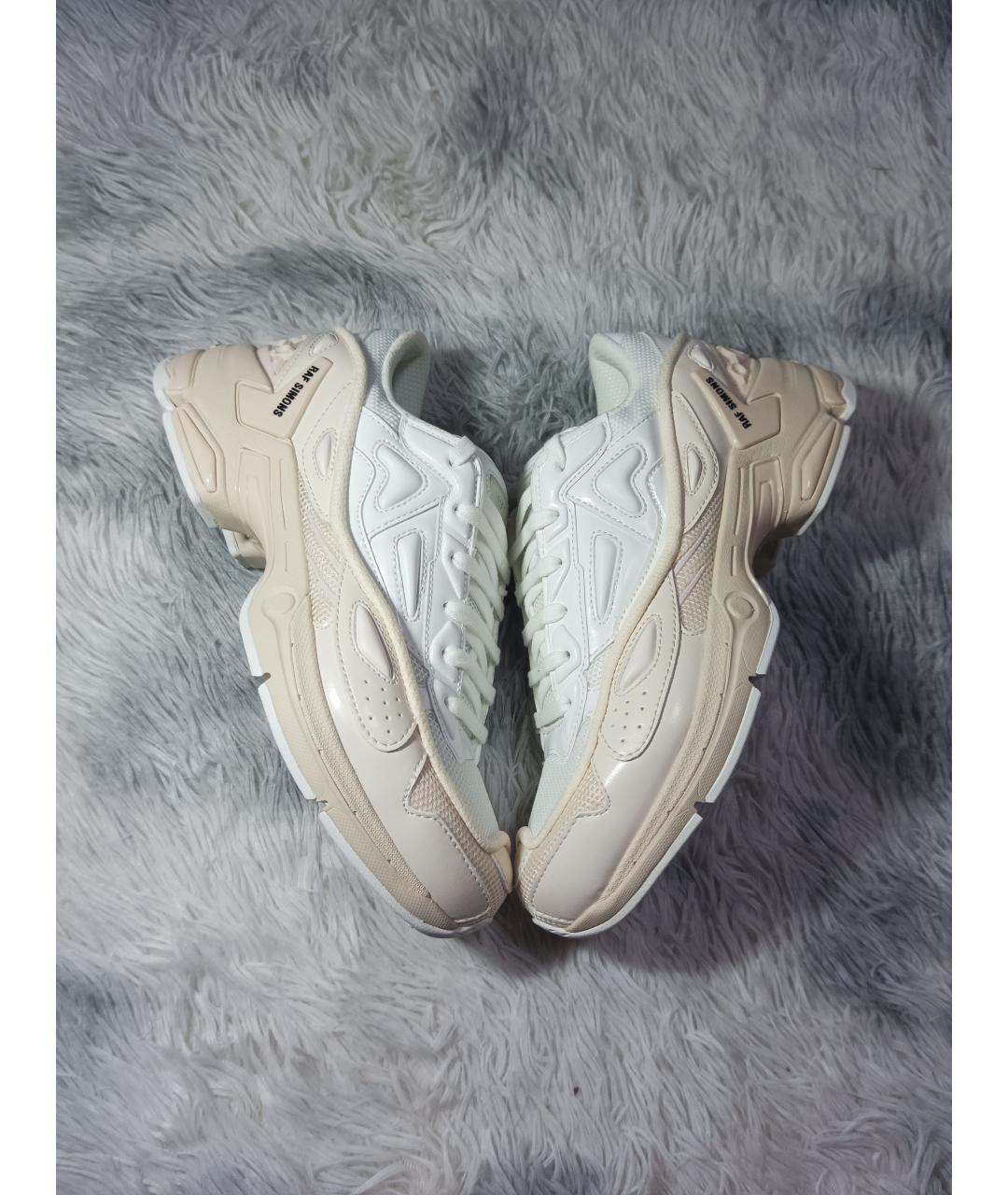 RAF SIMONS Бежевые кожаные низкие кроссовки / кеды, фото 4