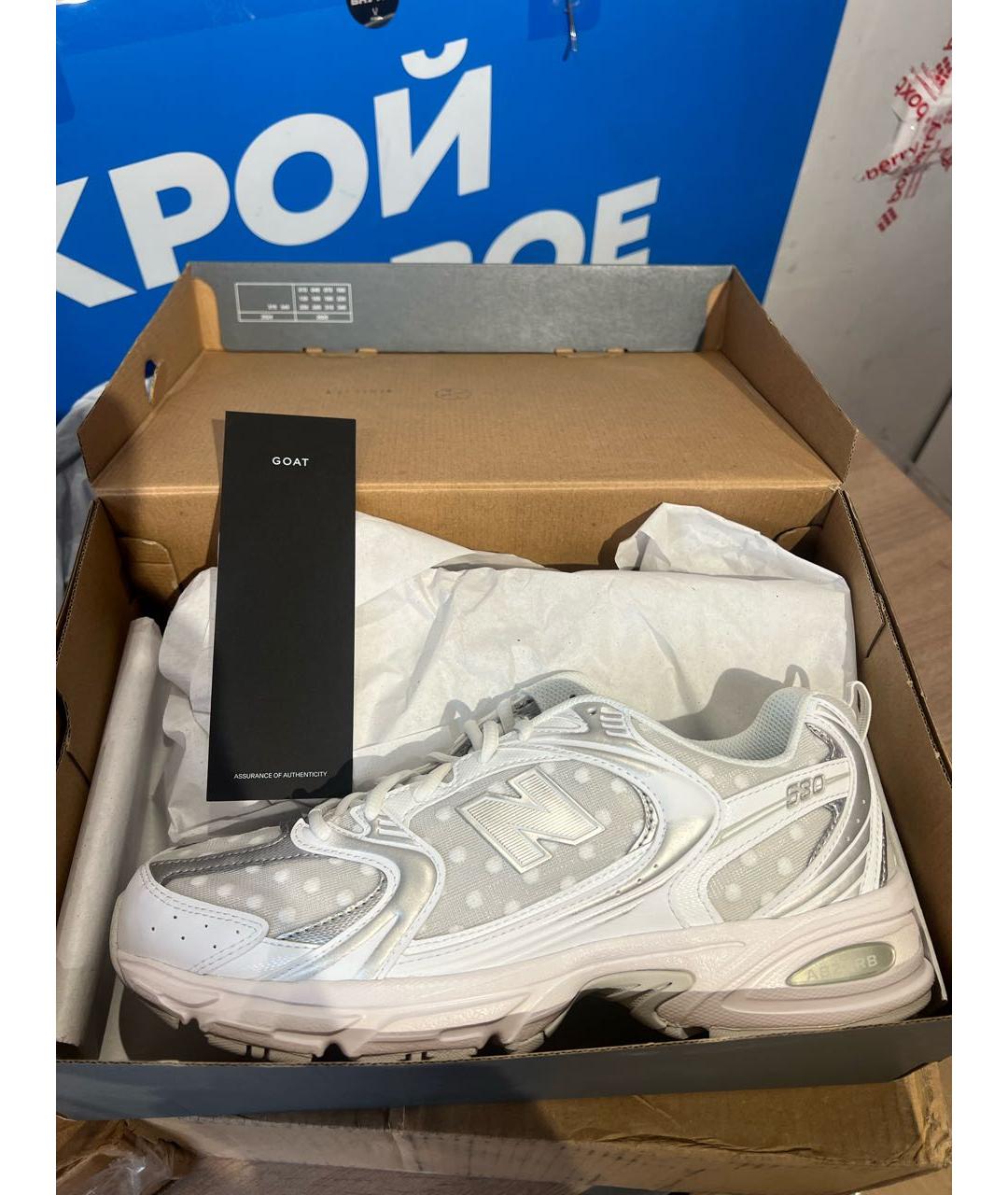 NEW BALANCE Белые синтетические кроссовки, фото 4