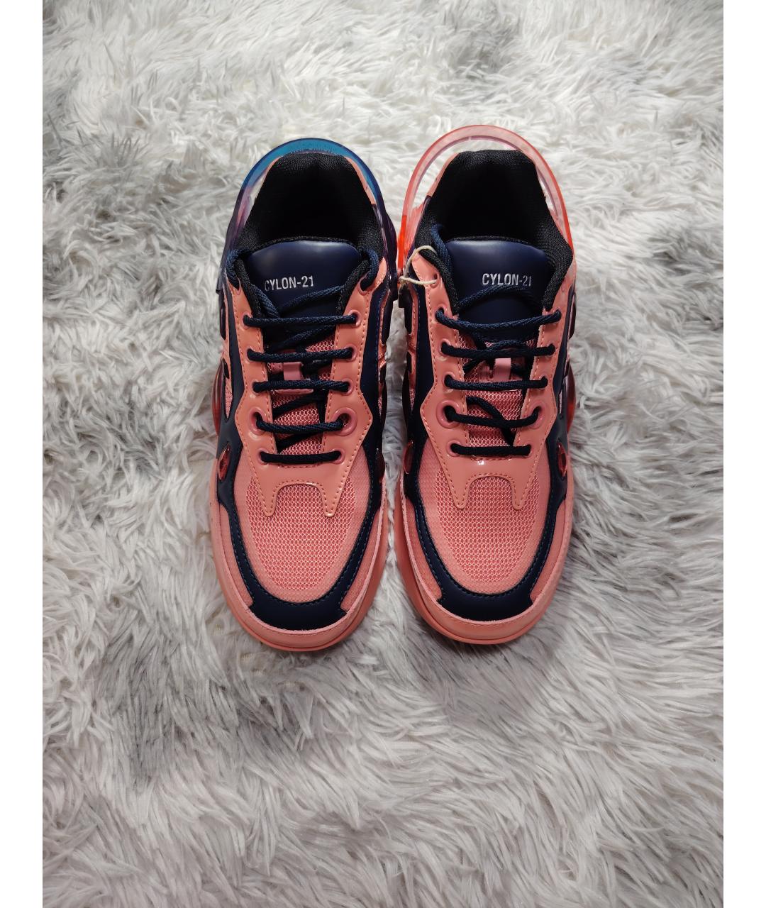 RAF SIMONS Розовые кожаные кроссовки, фото 3